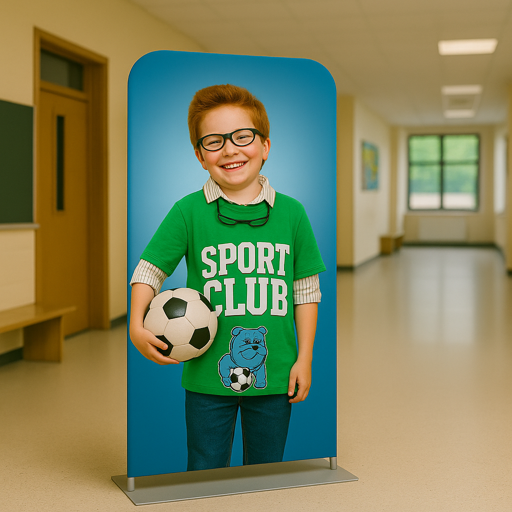 Fabric Banner Stand – Steel Plate