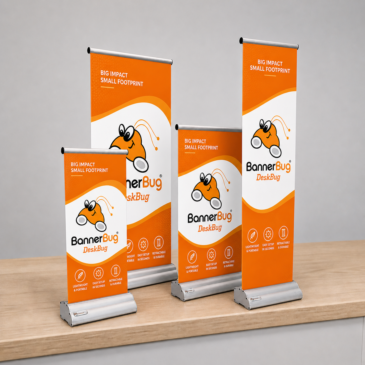 DeskBug Desktop Banner Stand