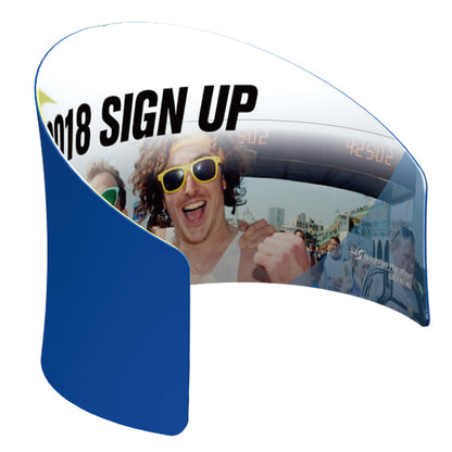 VizFrame Fabric Tube Semi-Circle Display Wall
