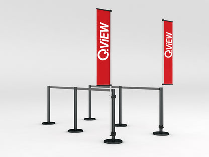 QView Queue Barriers & Crowd Control Signage