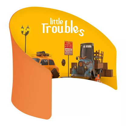 VizFrame Fabric Tube Semi-Circle Display Wall